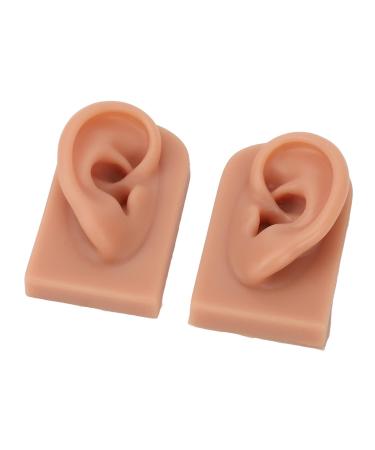 Realistic Silicone Human Ear Model - Dark Skin Tone Pierced for Jewelry Display - Flexible & Reusable for Salons - Buy Online on GoSupps.com