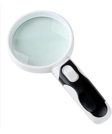 Professional 2.5X 2LED Lights 90MM Super High Clarity Lightweight Handheld Magnifier for Reading Maps - Watch Repair Loupe Full of Stars