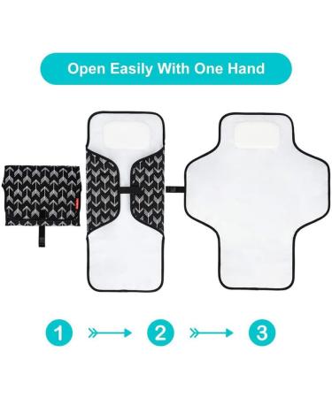Large Portable BABEYER Nappy Changing Mat with Head Cushion - Travel-Friendly and Versatile in Black - Buy Online on GoSupps.com