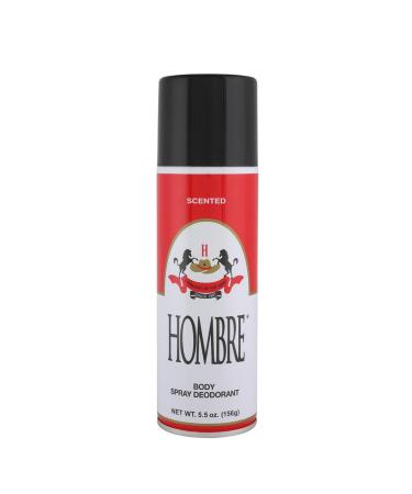 Hombre Red Deodorant Body Spray Classic for Men 5.5oz-156g 5.5 Ounce (Pack of 1)