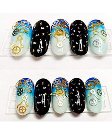 Ultra-Thin 3D Punk Time Gears Nail Studs | Alloy Nail Art Decorations - 100 Count - Buy Online on GoSupps.com