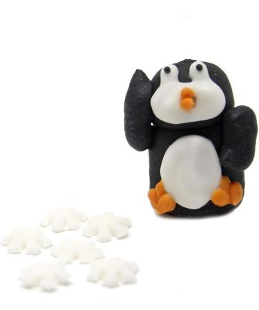 6X 3D Edible Penguin Cake Decorations with Snowflakes - Buy Online on GoSupps.com