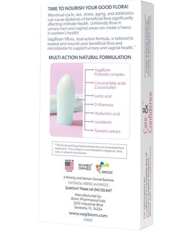 Dual Action Vaginal & Urinary Support | Lactoferrin Mannose & Lactobacillus Crispatus | Vegan Natural Formula for Intimate Flora Balance - Buy Online on GoSupps.com