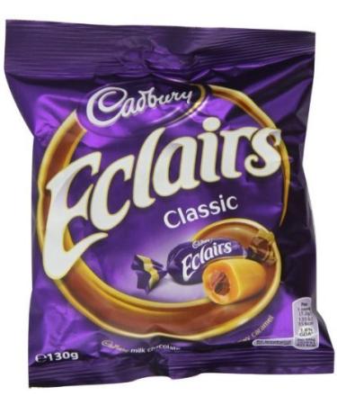Cadbury Eclairs Classic. British 130g Bag by Cadbury