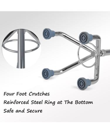 Grey Four Foot Crutches Lightweight Non-Slip Ergonomic Forearm Crutches for Adults Height Adjustable That Acts As A Extra Balance Strong Performance Cane Decorate Lucky Star - Buy Online on GoSupps.com