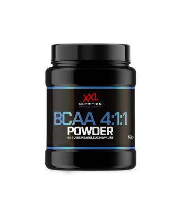 XXL Nutrition XXL Nutry BCAA 411 Powder Leucin 4 Isleuin 1 Valine 1 Essential Amino acids BCAA Power Subbles Frambos 500 Gram 50 dosages