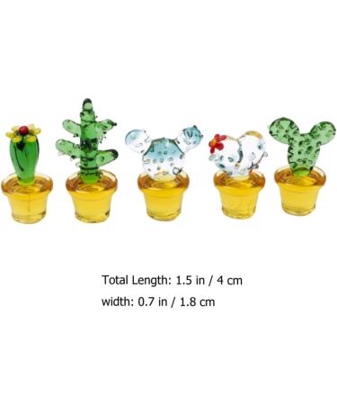 Zerodeko Car Toys 5 Pcs Cactus Decoration Cactus Figurine Vitroleros Para Mini Ornament Steam Cleaner Glass Sculpture Glass Cactus Decor Mini Figurine Crafts Car Glasses Soda Lime Glass - Buy Online on GoSupps.com