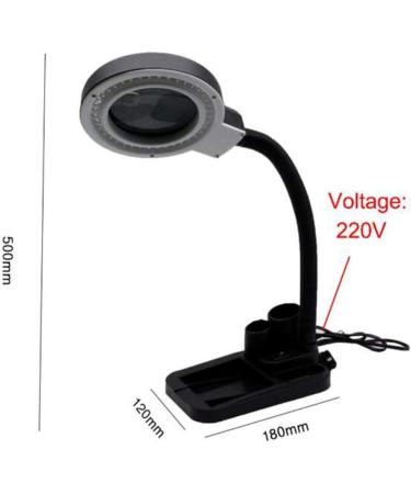 39LED 5X 10x Magnifying Glass Lamp: Daylight Bright Lighted Lens Utility Magnifier Light Height Adjustable Gooseneck for Desk Table Task Craft Jewelry Sewing Wor - Buy Online on GoSupps.com