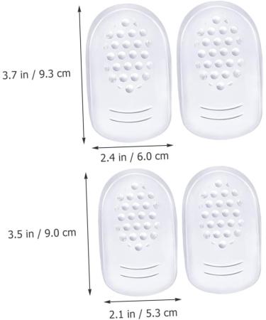Buy 4 Pairs Self-Adhesive Clear Heel Pads | Soft Gel Inserts & Grips for Shoes | Breathable Shoe Accessories for Women - Buy Online on GoSupps.com