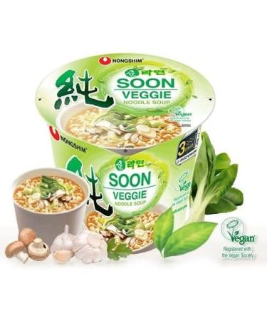 CNMART Nong Shim Soon Veggie Cup Instant Noodle Soup 67g (Pack of 24) - Buy Online on GoSupps.com