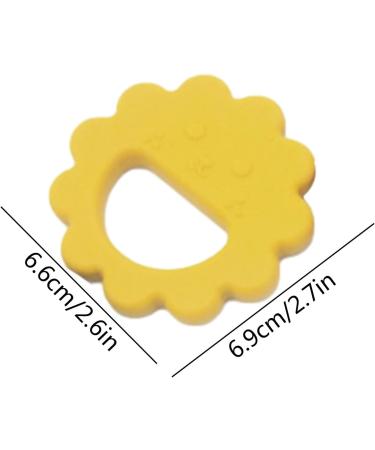Baby Chew Toy | Silicone Teethers for Babies - Cute Flower Shape Molar Teether Baby Teething Toys for 0-6 Months 6-12 Months Freezer BPA Silicone Molar Teether Chew Toys Dtt Egg Fruit - Buy Online on GoSupps.com