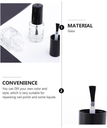  POPETPOP POPETPOP Nail Gel Nail Polish Replacement Bottle 20 Pieces Travel Glass Round Glass - Buy Online on GoSupps.com