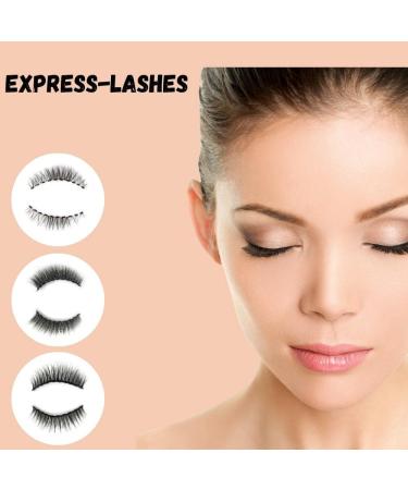 Express-Lashes Single Pair with Magnetic Liner | 10-Magnet Band for Natural Look | Magnetic Eyelashes with Eyeliner Kit | Classic & Best Magnetic Lashes - Buy Online on GoSupps.com