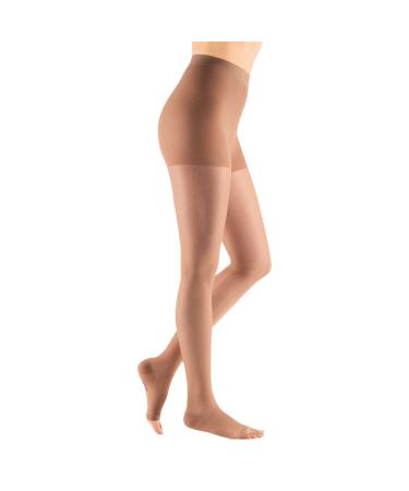 mediven sheer & soft for Women 20-30 mmHg Panty Open Toe Compression Stockings Natural III-Standard 3 Natural