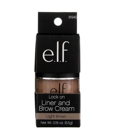 E.L.F. Lock On Liner & Brow Cream - Light Brown 0.19 oz | Long-lasting Formula - Buy Online on GoSupps.com