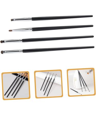 PLAFOPE 4pcs Eye Shadow Brush Set Eyeshadow Brush Makeup Eyeliner Brush Eye Makeup Kit Black  - Buy Online on GoSupps.com