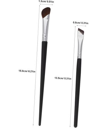 Housoutil 4 Pcs Contour Brush Angled Makeup Brush Small Concealer Brush Sickle Ultra Thin Eyebrow Brush - Buy Online on GoSupps.com