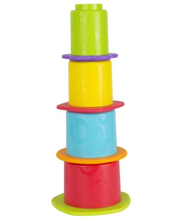 Playgro Bath Toy Stacking Cups - 4 BPA-free Colorful Baby Toys for 9 Months+ | International Shipping Available - Buy Online on GoSupps.com