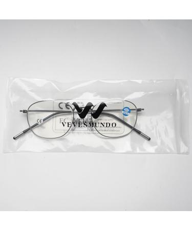 Vevesmundo Blue Light Filter Reading Glasses - Retro Metal Design for Men & Women Anti-Blue Light Visual Aid Gold 2.0x Magnification - Buy Online on GoSupps.com