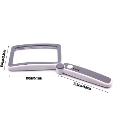 Handheld Magnifiers 10LED Lights Folding Optical Lens Magnifier 4X Lighted Magnifying Glass with Power Display for Reading Books - Buy Online on GoSupps.com