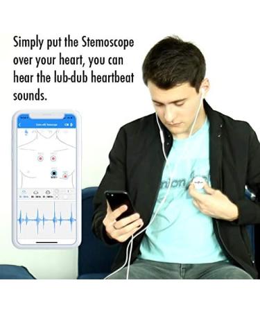 Stemoscope Smart Listening Device - Smart Activity Fitness Tracker for Monitoring Heart Rhythms and Lung Sounds - Buy Online on GoSupps.com