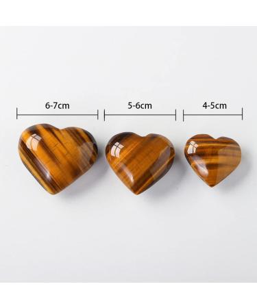1pc Natural Yellow Tiger Eye Stone Crystal Crafts Heart Shaped Carved Stone Love Gemstone Decor Gift QINTINYIN Home Goods (Color : Tiger Eye Size : 5-6cm) 5-6cm Tiger Eye - Buy Online on GoSupps.com