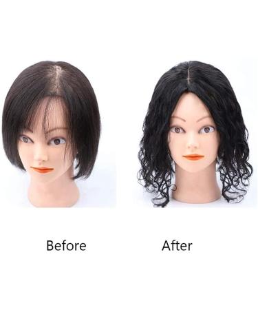 Curly Real Hair Crown Topper | Clip-In Wiglet for Women | 5x5.5 | Natural Black Hair Part | Perfect for Thin Hair - Buy Online on GoSupps.com