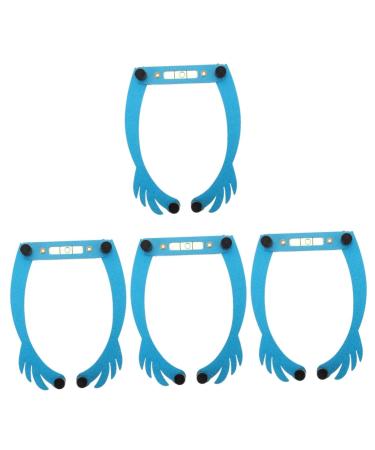 FOMIYES 4pcs Microblading White Reusable Guide Stencil Aluminum Positioning Trimming Shaping Tool Measure