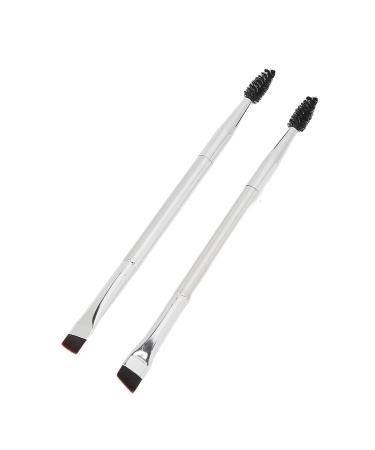 Double Ended Silver Brow Brush - Soft Hair Eyebrow & Eyelash Tool for Weddings & Home | International Shipping Available - Buy Online on GoSupps.com
