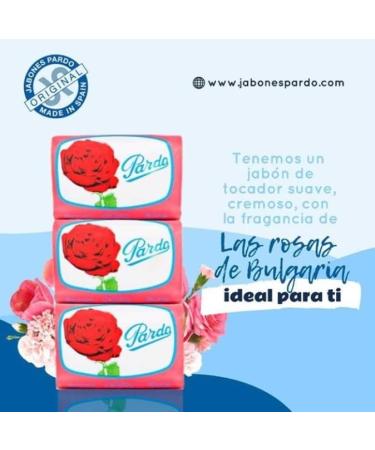  jabones pardo Pardo Bulgarian Rose Soap with Glycerin - Pack of 3 x 125 g - Buy Online on GoSupps.com