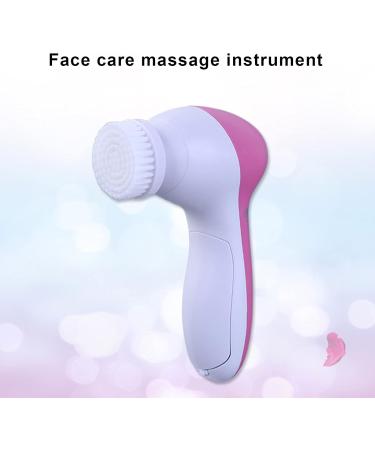 Smooth Skin 5 In 1 Facial Cleansing Brush Long Handle Bath Shower Brush With 5 Brush Heads Natural Easy Storage Daily Supplies Face Scrubber - Buy Online on GoSupps.com