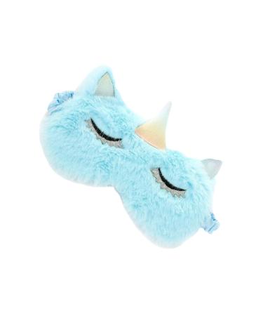 FRCOLOR Blindfolds for Sleeping Cooling Sleep Cute Night Eye Horn Eyeshade Night Eyeshade Night Blindfold Eye Facial Blue Car Hairy Men Blue 1 Count (Pack of 1)