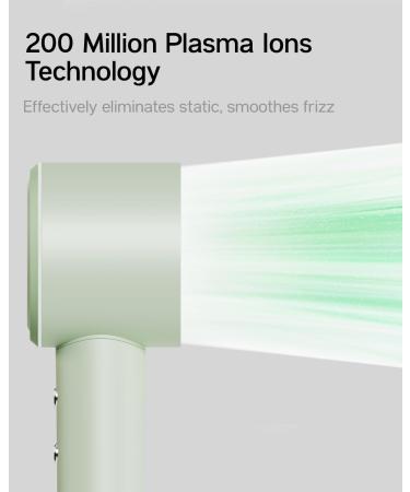 Blex C1 Hair Dryer - Quick Drying | 110 000 RPM Brushless Motor | Plasma Tech | Smart Temp Control | No Heat Damage | Mint Green - International Shipping Available - Buy Online on GoSupps.com