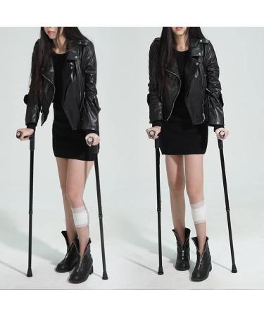 Medical Forearm Crutches Crutches for Adults Non-Slip Rubber Feet Aluminium Crutches with Comfy Handle Post Injury Or Surgery Support Gifts for Mom and Dad (Black 1 pcs) Journey Silver 2 pcs - Buy Online on GoSupps.com