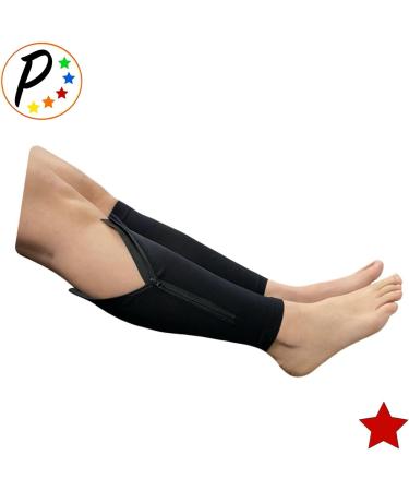 Buy Original Shin 20-30 mmHg Compression Calf Zipper Sleeve for Leg Swelling - Black 3X-Large | International Shipping Available - Buy Online on GoSupps.com