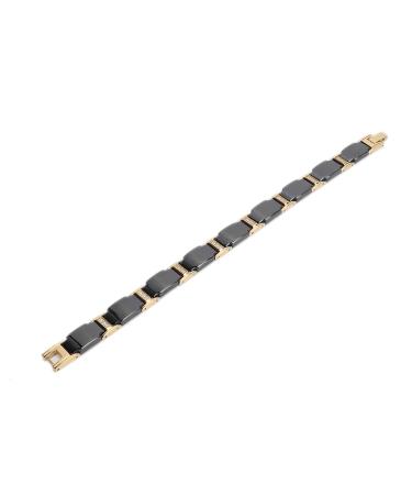Magnetic Men's Bracelet Relieves Joint and Tunnel Pain Improves Sleep and Energy Titanium Steel Black Gold