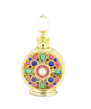 DFJOENVLDKHFE Perfume Bottle Empty Frosted Glass Essential Oil Bottle Refillable Empty Jewelry Decoration Crystal Bottle 10ml Green Diamond