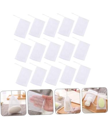 BELLIFFY 100 Pcs Soap Foam Net Foaming Nets Bar Soap Saver Pouch Foam Exfoliating White or - Buy Online on GoSupps.com