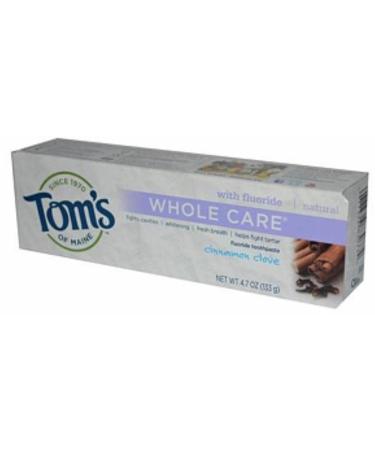 Tom's of Maine Whole Care with Fluoride Natural Toothpaste Cinnamon-Clove 4.7 oz