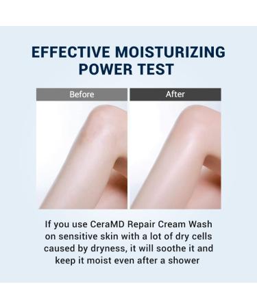 Derma B CeraMD Repair Cream Wash | Unscented Hydrating Cleanser for Dry Sensitive Skin | Paraben-Free Body Wash | 13.5 Fl. Oz - Buy Online on GoSupps.com