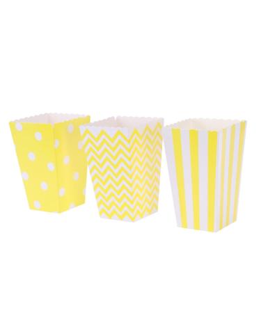 CIYODO 48pcs Party Candy Cartons Popcorn Boxes for Party Popcorn Gifts Popcorn Bucket Men Gift Popcorn Cups Candy Buffet Bags Candy Bar Bag Mens Gifts Man Party Bag Disposable medium Yellow