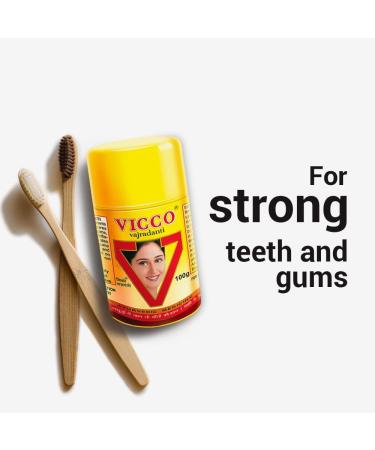 Vicco Vajradanti Powder 100g - Pack of 3 | Natural Ayurvedic Oral Care - Buy Online on GoSupps.com
