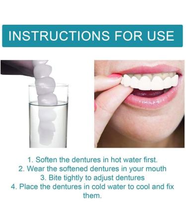 Adjustable Snap-On Dentures Soft Safe Material Realistic Looking Temporary Dental Veneers 1 Pair - Buy Online on GoSupps.com
