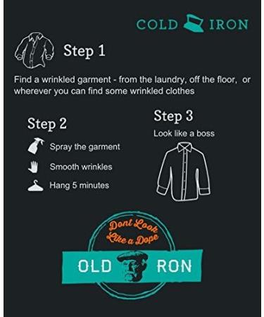 Cold Iron Wrinkle Release Spray 3 fl oz - Fragrance-Free Ironing Alternative - Fast, Easy, and Travel-Friendly (Pack of 2) - Buy Online on GoSupps.com
