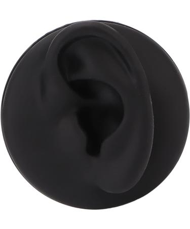 Artificial Black Left Ear Display Model | Professional Soft Teaching Tool with Round Base - Buy Online on GoSupps.com
