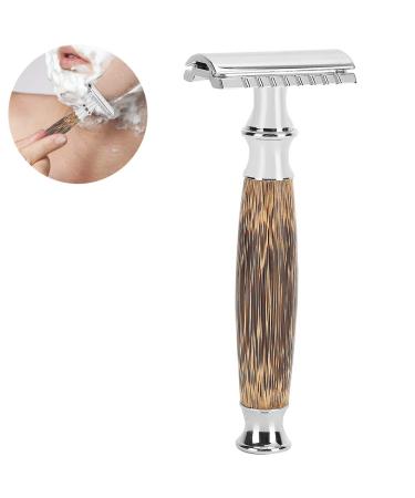 Ankroyu Security Razor Reusable Manual Aluminum Razor with Wooden Handle for Men & Women | Traditional Eco-Friendly Shaving - Buy Online on GoSupps.com