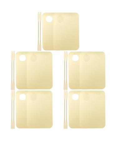 FRCOLOR 10 Sets Color Palette Palette Makeup Artist Tool Korean Makeup Spatula Pigment Mixing Tool Color Board Nail Art Tools Cosmetic Mixing Plate Nail Mixing Plate Paint Acrylic Metal
