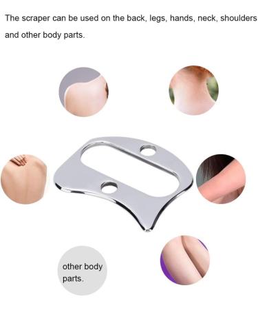 Verdant Touch Stainless Steel Gua Sha Massage Plate - Pain Relief Scraping Tool for Body Therapy - Buy Online on GoSupps.com