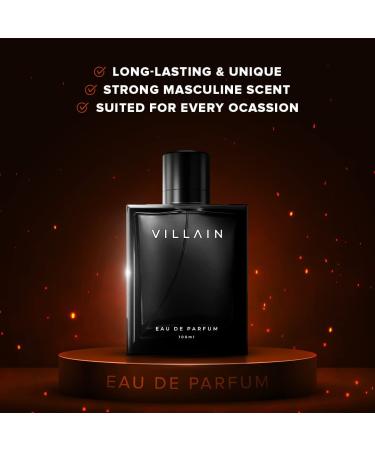 V'illains Perfume For Men 100 Ml - Eau De Parfum - Premium Long Lasting Fragrance Spray - Woody & Spicy - Buy Online on GoSupps.com