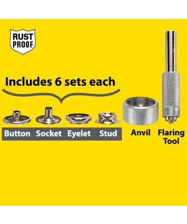 General Tools 1265 Snap Fastener Kit with 6 Fasteners - Buy Online on GoSupps.com